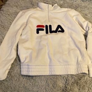 Women’s half zip crewneck.